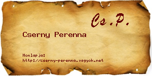 Cserny Perenna névjegykártya